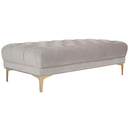 SAFAVIEH Rennie Navy/ Brass Tufted Rectangular Bench - 54 x 27 x 16 - 54Wx27Dx16H