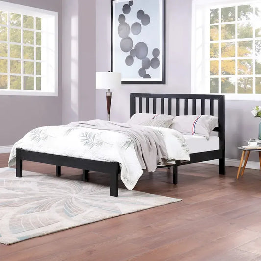 Norgate Modern Farmhouse Acacia Wood Queen Bed Platform by Christopher Knight Home