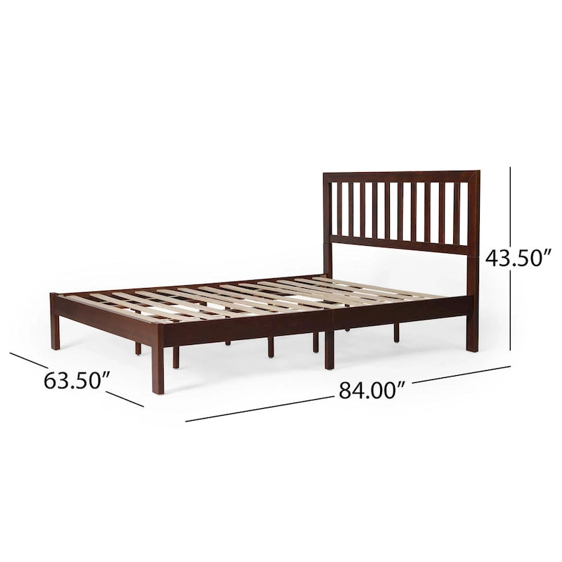 Norgate Modern Farmhouse Acacia Wood Queen Bed Platform by Christopher Knight Home