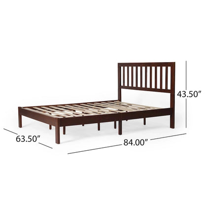 Norgate Modern Farmhouse Acacia Wood Queen Bed Platform by Christopher Knight Home
