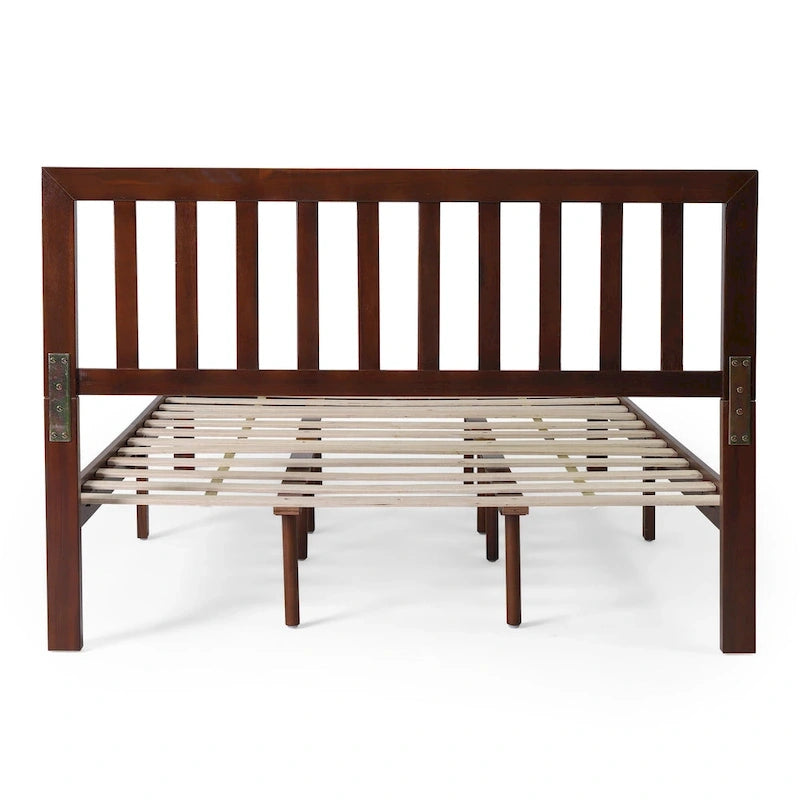 Norgate Modern Farmhouse Acacia Wood Queen Bed Platform by Christopher Knight Home