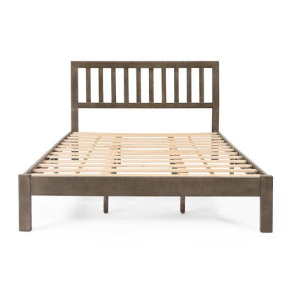 Norgate Modern Farmhouse Acacia Wood Queen Bed Platform by Christopher Knight Home