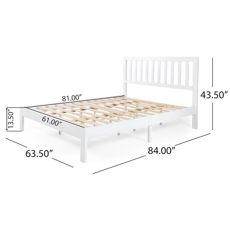 Norgate Modern Farmhouse Acacia Wood Queen Bed Platform by Christopher Knight Home