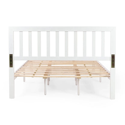 Norgate Modern Farmhouse Acacia Wood Queen Bed Platform by Christopher Knight Home