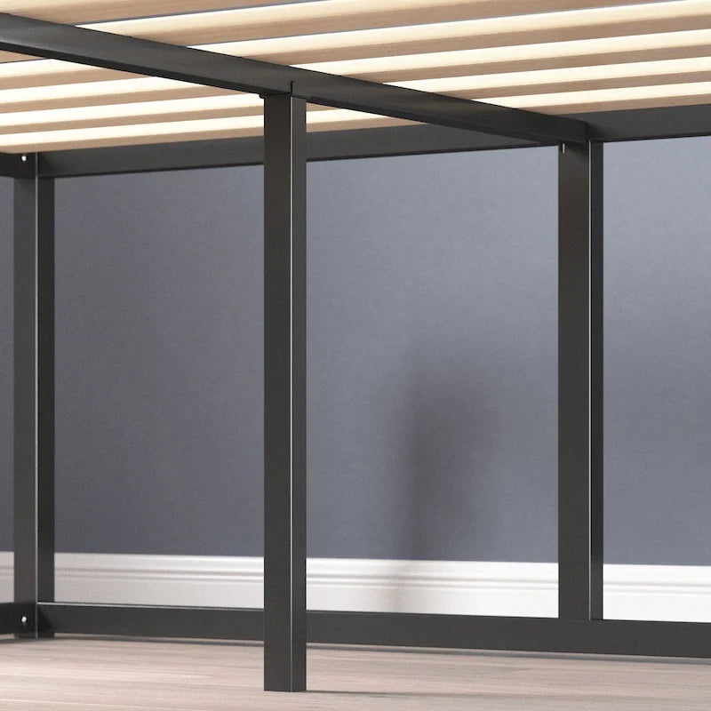 Priage by ZINUS Black Metal Platforma Bed Frame