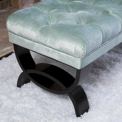 Scarlette Tufted Velvet Ottoman Bench by Christopher Knight Home