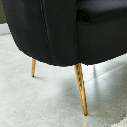 Albany Contemporary Velvet Microfiber Tufted Love Seat by Silver Orchid