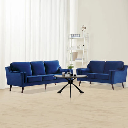 Sofa Couches Velvet 3-Seater Sofa with 5.9 Upholstered Cushion for Living Room/Apartment/Office