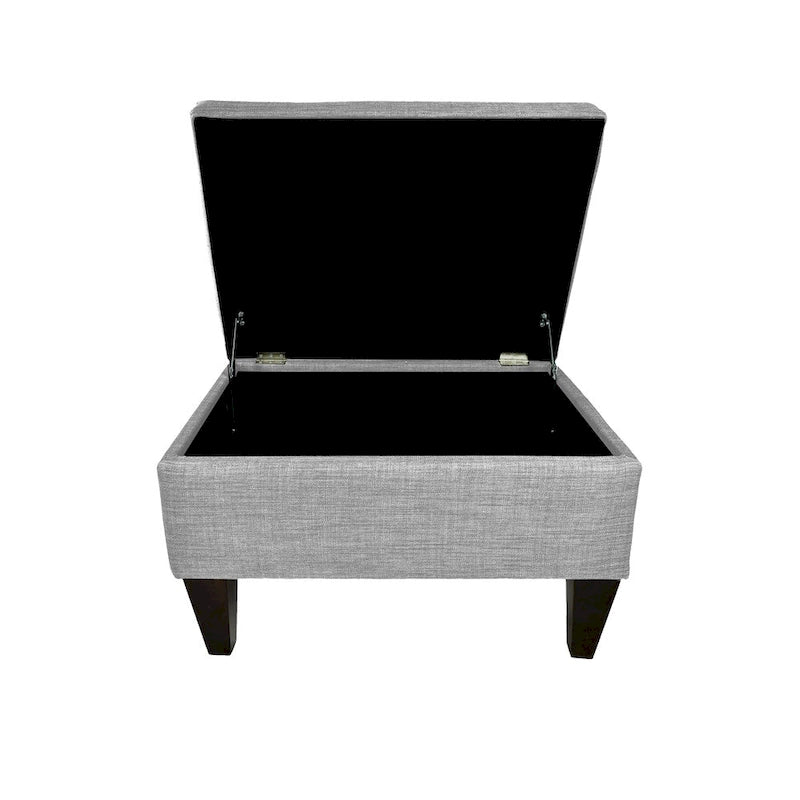 MJL Furniture Madison Squared Fabric Upholstered Welted Ottoman
