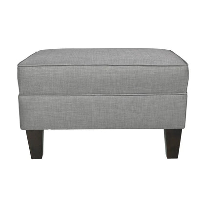 MJL Furniture Madison Squared Fabric Upholstered Welted Ottoman