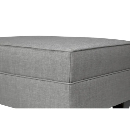 MJL Furniture Madison Squared Fabric Upholstered Welted Ottoman