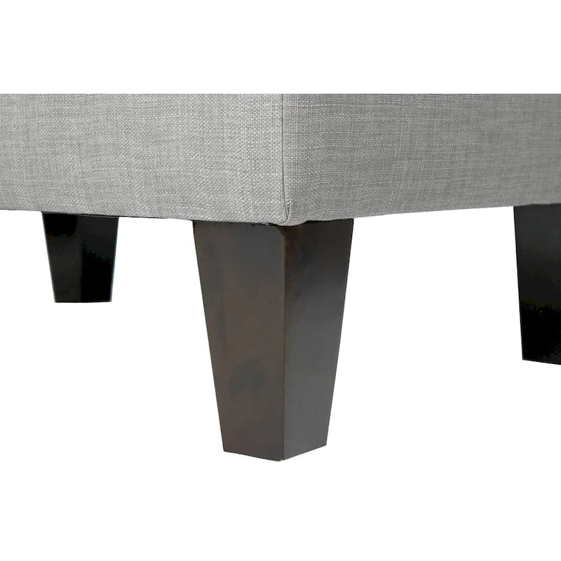 MJL Furniture Madison Squared Fabric Upholstered Welted Ottoman