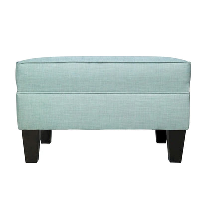 MJL Furniture Madison Squared Fabric Upholstered Welted Ottoman