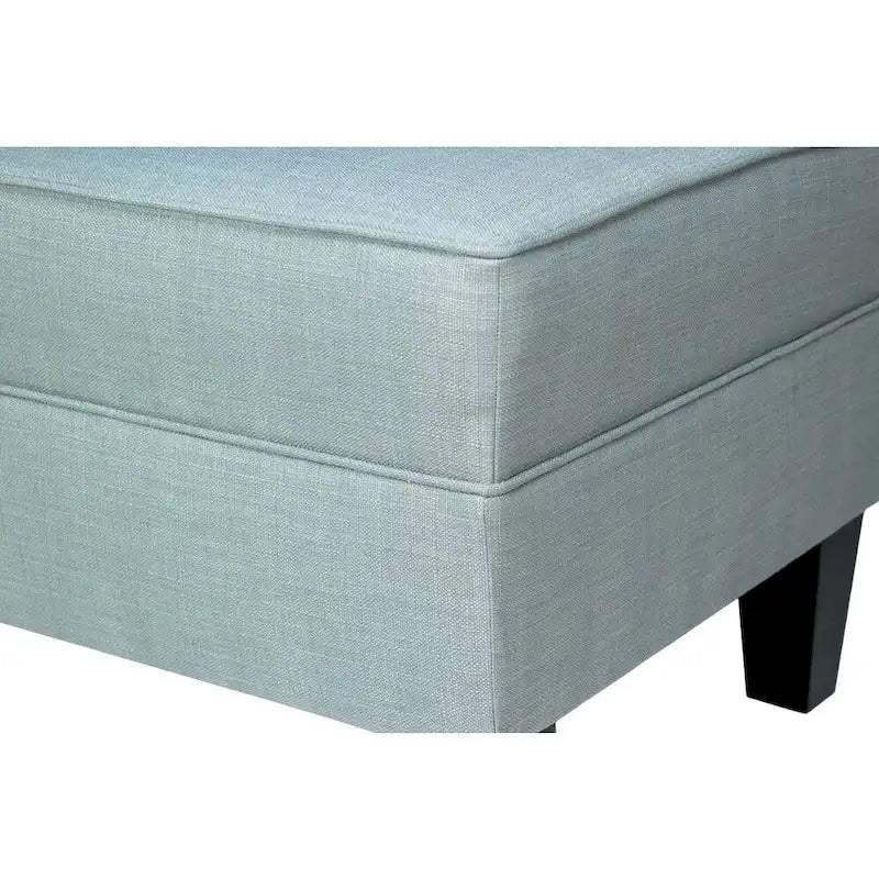 MJL Furniture Madison Squared Fabric Upholstered Welted Ottoman