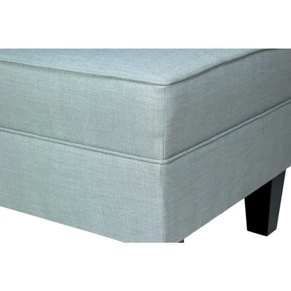 MJL Furniture Madison Squared Fabric Upholstered Welted Ottoman