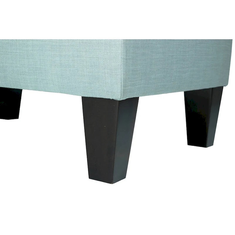 MJL Furniture Madison Squared Fabric Upholstered Welted Ottoman