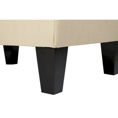 MJL Furniture Madison Squared Fabric Upholstered Welted Ottoman