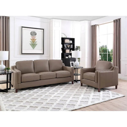 Hydeline Bella Top Grain Leather Sofa Set, Sofa and Chair - Sofa, Chair