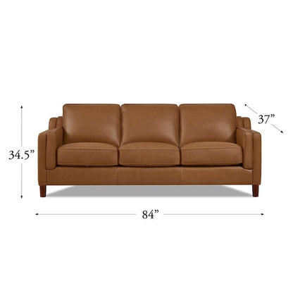 Hydeline Bella Top Grain Leather Sofa Set, Sofa and Chair - Sofa, Chair