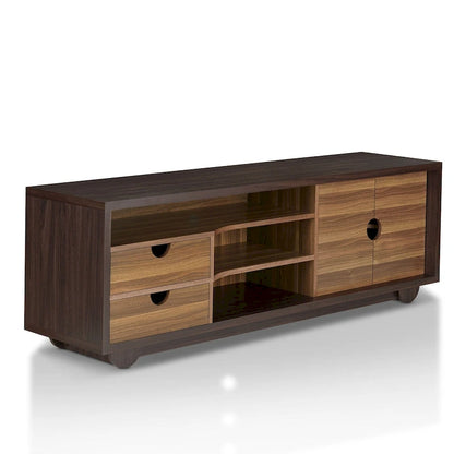 Kuutti Contemporary Brown 63-inch Multi-functional Storage TV Console by Strick & Bolton