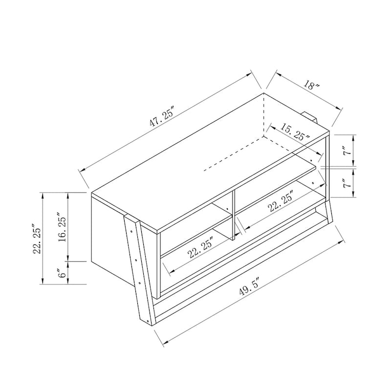 Isabelle Mid-century Modern 4-Shelf TV Console by Furniture of America