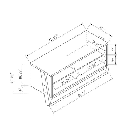 Isabelle Mid-century Modern 4-Shelf TV Console by Furniture of America