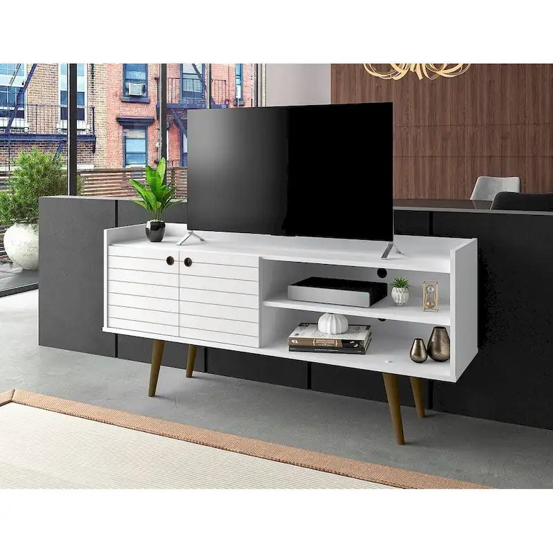 Manhattan Comfort Bogart Mid Century Modern Media Cabinet Console