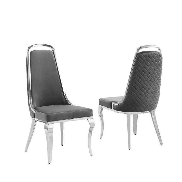 Best Quality Furniture Velvet Side Chairs (Set of 2)