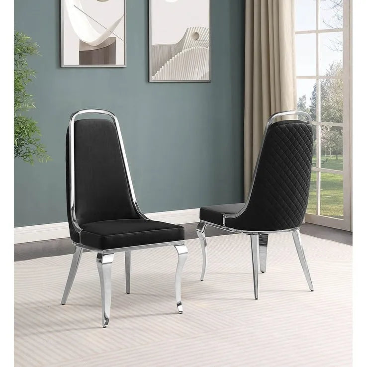 Best Quality Furniture Velvet Side Chairs (Set of 2)