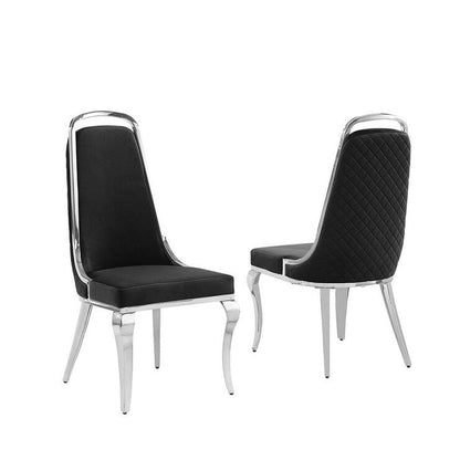 Best Quality Furniture Velvet Side Chairs (Set of 2)