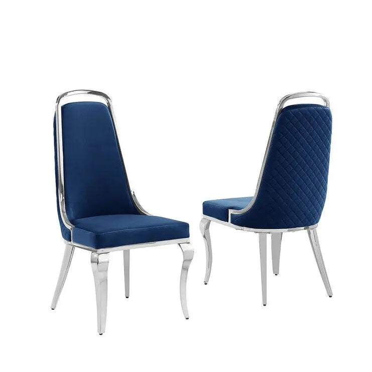 Best Quality Furniture Velvet Side Chairs (Set of 2)