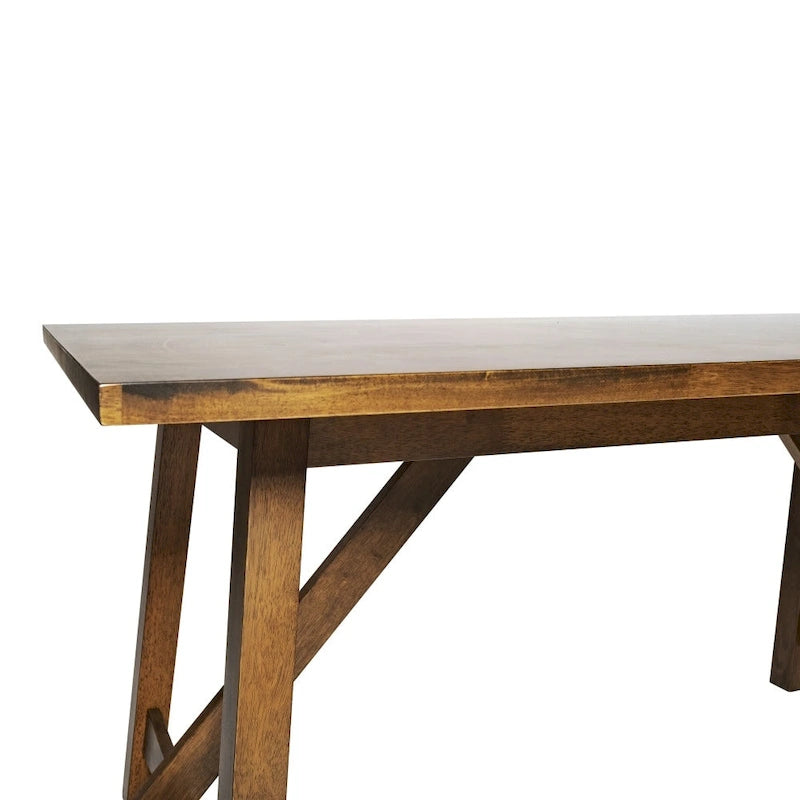 Solid Wood Commercial Grade Trestle Base Dining Table
