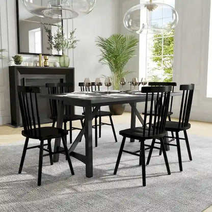 Solid Wood Commercial Grade Trestle Base Dining Table