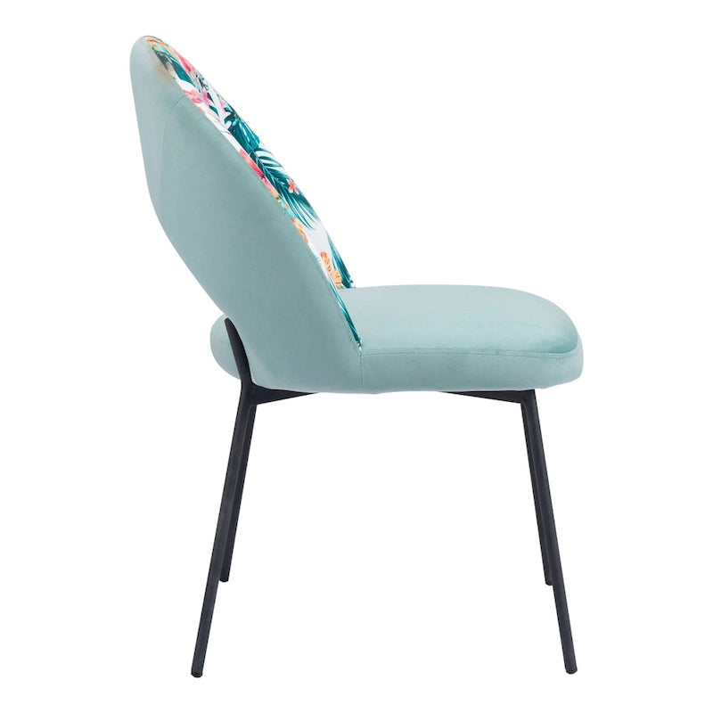 Current Creek Dining Chair (Set of 2) Multicolor Print & Green - 54 x 84