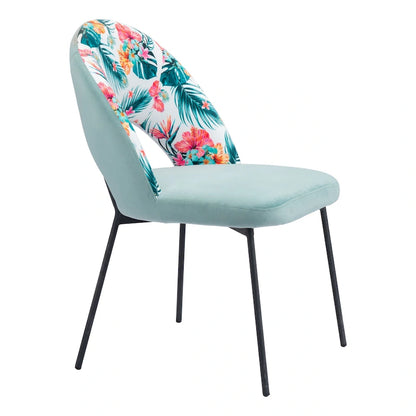 Current Creek Dining Chair (Set of 2) Multicolor Print & Green - 54 x 84