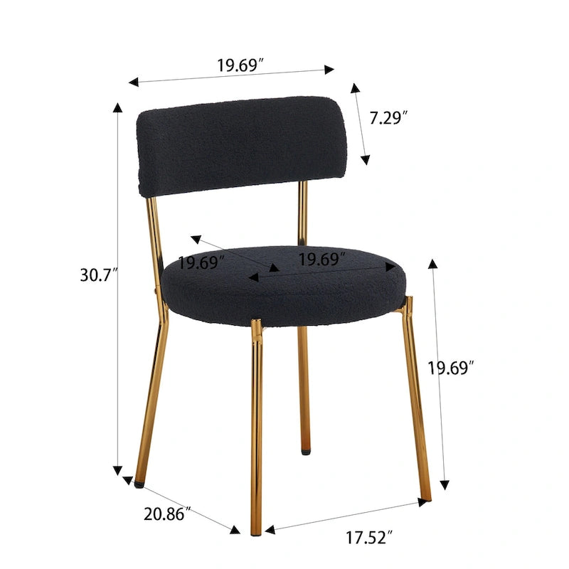 Set of 2 mid-century modern dining chairs