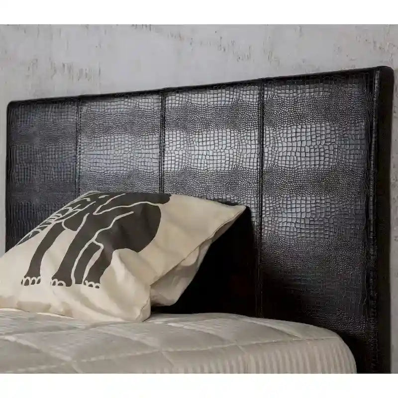 Gols Contemporary Brown Faux Leather Upholstered Platform Bed by Furniture of America