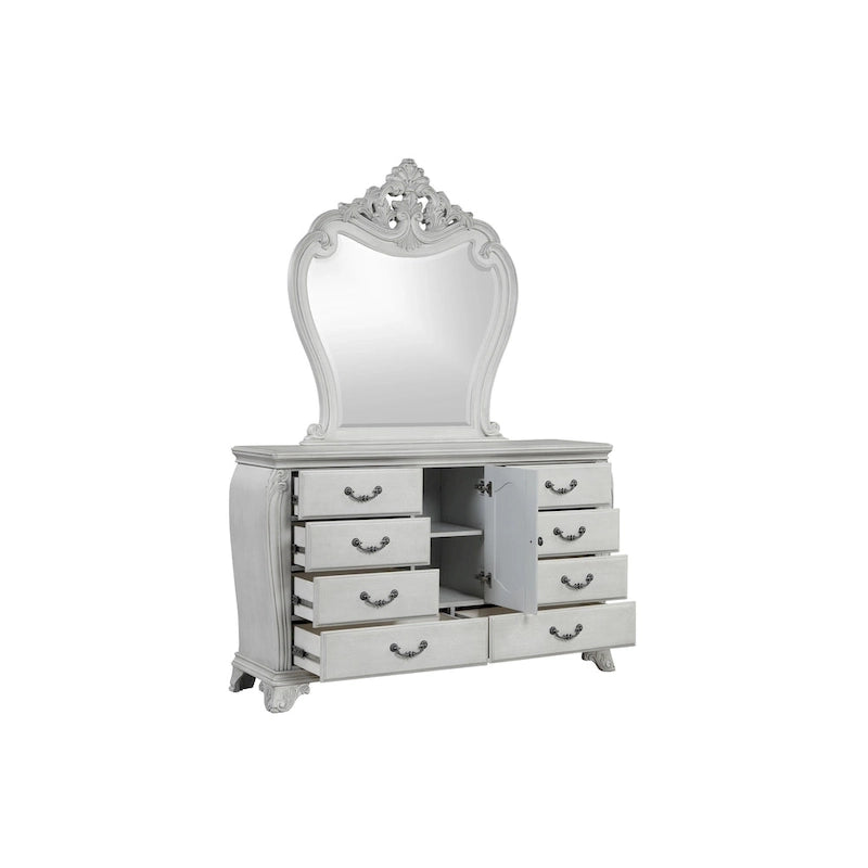 New Classic Furniture Nellison Mist Gray 4-Piece Bedroom Set with Nightstand