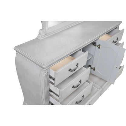 New Classic Furniture Nellison Mist Gray 4-Piece Bedroom Set with Nightstand