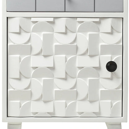 ComfyStyle 1 Door & Drawer Creative Modern Solid Wood Nightstand