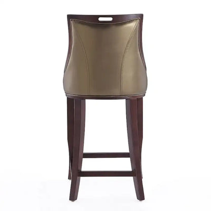 Manhattan Comfort Emperor 41 in. Walnut Beech Wood Bar Stool (Set of 3)