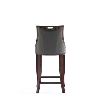 Manhattan Comfort Emperor 41 in. Walnut Beech Wood Bar Stool (Set of 3)
