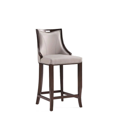 Manhattan Comfort Emperor 41 in. Walnut Beech Wood Bar Stool (Set of 3)