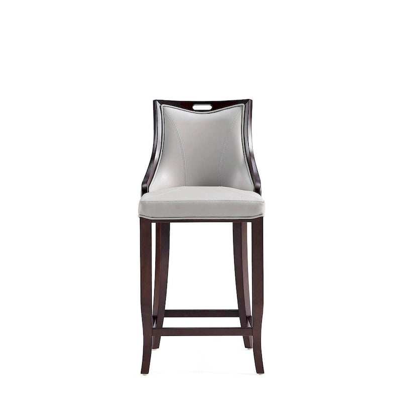 Manhattan Comfort Emperor 41 in. Walnut Beech Wood Bar Stool (Set of 3)