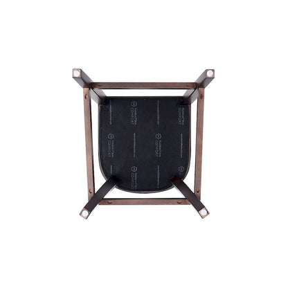 Manhattan Comfort Emperor 41 in. Walnut Beech Wood Bar Stool (Set of 3)