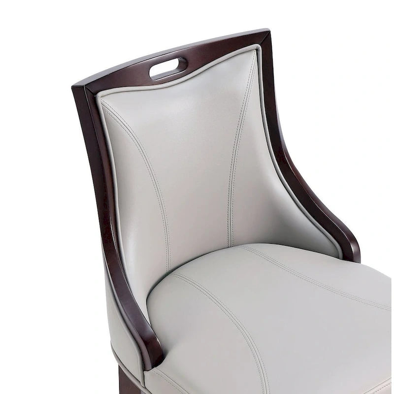 Manhattan Comfort Emperor 41 in. Walnut Beech Wood Bar Stool (Set of 3)