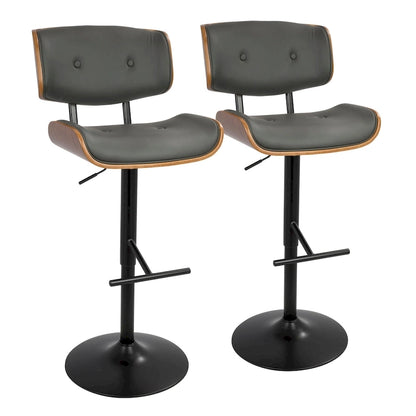Carson Carrington Leksand Adjustable Bar Stool with Straight T Footrest (Set of 2)