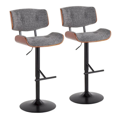 Carson Carrington Leksand Adjustable Bar Stool with Straight T Footrest (Set of 2)