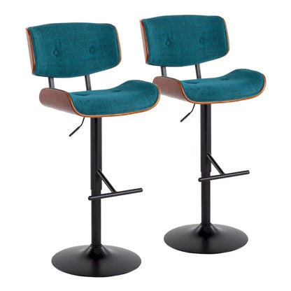 Carson Carrington Leksand Adjustable Bar Stool with Straight T Footrest (Set of 2)