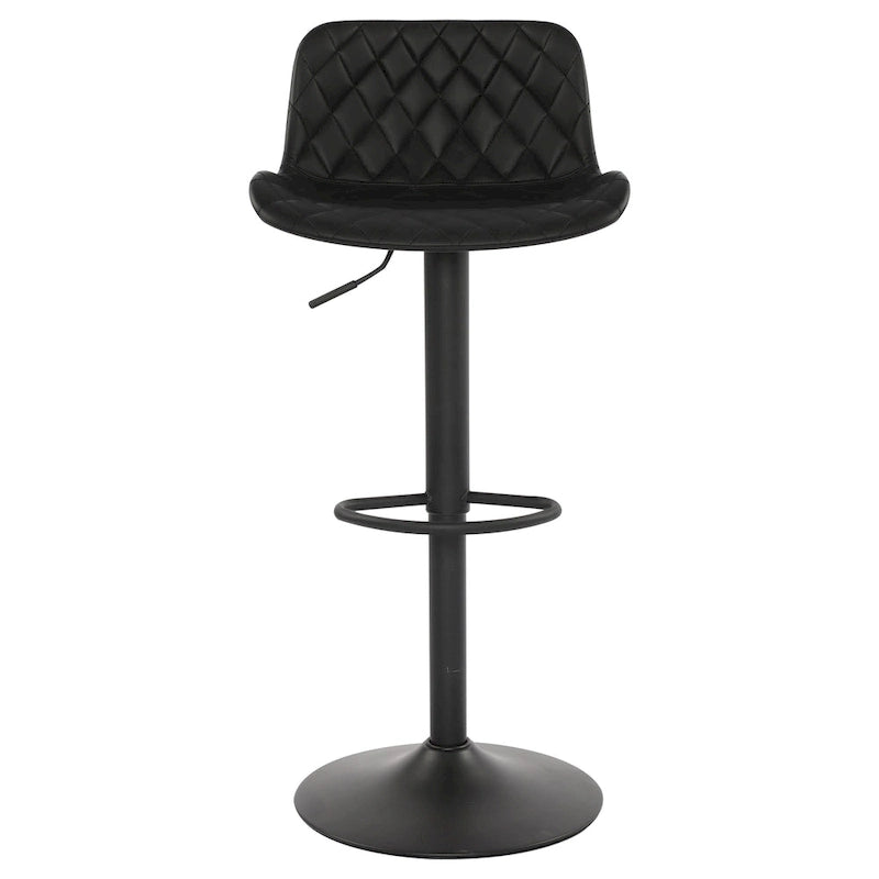 Faux Leather Adjustable Barstools Upholstered Counter Bar Pub Height Stools